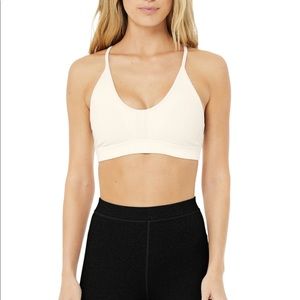 Alo ribbed ivory blissful bra